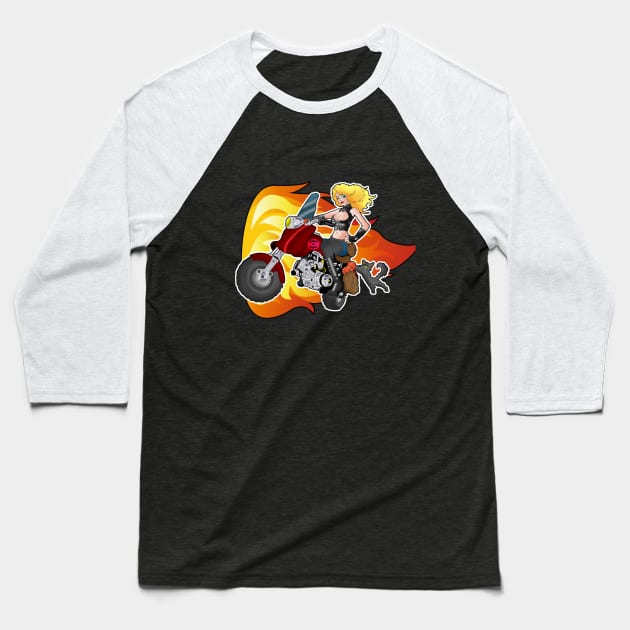 Born To RIde Baseball T-Shirt by lytebound